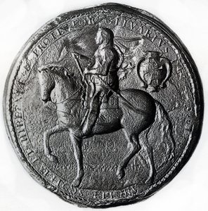Zegel van het Protectoraat met Oliver Cromwell te paard