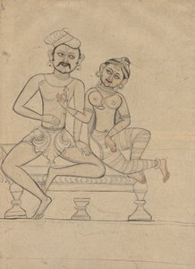 Zittend paar, ca. 1800