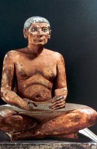 Zittende schrijver, Oud-Egyptisch, 5e dynastie, 2498-2345 v.Chr. door Unbekannt