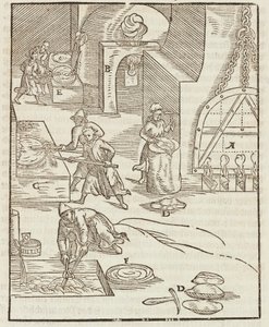 Drogen van gezuiverd koper, na extractie van zilvererts - Gravure uit Beschrijving van mineralen en de belangrijkste mijnbouwmethoden, van Lazarus Ecker door Unbekannt