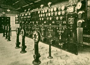 Sectie van schakelbord in krachtcentrale, Metropolitan Railway, 1930