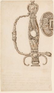 Set van vier ontwerpen voor kleine zwaarden, ca. 1725-80 door Unbekannt