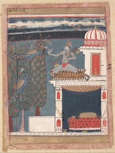 Setmalar Ragini: Folio uit een ragamala serie Garland of Musical Modes, ca. 1630-40 door Unbekannt
