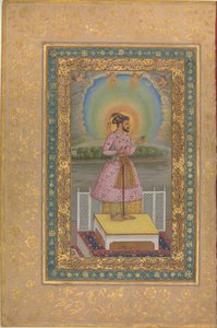 Shah Jahan op een terras, 1627 door Unbekannt