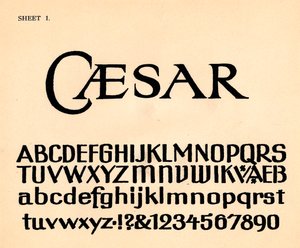 Blad 1, uit een portfolio van alfabetten, 1929 door Unbekannt