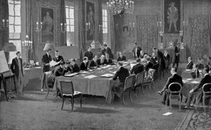 Ondertekening van het Verdrag van Londen, mei 1913, ca. 1920