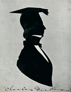 Silhouetportret van Charles Dickens, c1840s