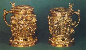 Vergulde zilveren drinkbekers, ca. 1661, 1953 door Unbekannt