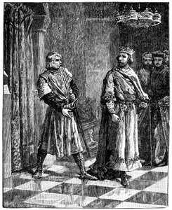 Simon de Montfort ruziet met Hendrik III, 1257, ca. 1880