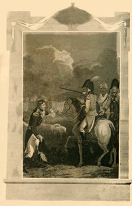 Sir Arthur Wellesley bevelvoerende bij de Slag bij Assaye door Unbekannt