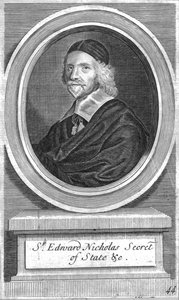 Sir Edward Nicholas, Staatssecretaris, midden-late 17e eeuw