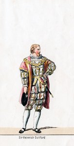 Sir Henry Guildford, kostuumontwerp voor Shakespeares toneelstuk, Henry VIII, 19e eeuw door Unbekannt