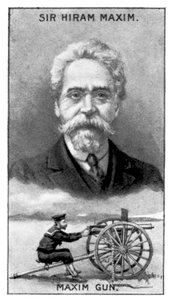 Sir Hiram Stevens Maxim, uitvinder van het Maxim-geweer door Unbekannt