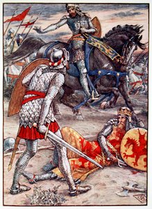 Sir Lancelot verbiedt Sir Bors de koning te doden, 1911 door Unbekannt