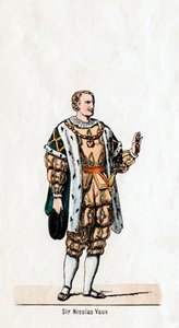 Sir Nicholas Vaux, kostuumontwerp voor Shakespeares toneelstuk, Henry VIII, 19e eeuw door Unbekannt