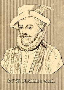 Sir W. Raleigh, c1552-1618 door Unbekannt