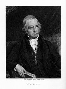 Sir Walter Scott, 1e Baronet, productieve Schotse historische romanschrijver en dichter, 19e eeuw door Unbekannt