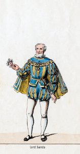 Sir William Sands, kostuumontwerp voor Shakespeares toneelstuk, Henry VIII, 19e eeuw door Unbekannt