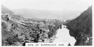 Locatie van de Burrinjuck Dam, New South Wales, Australië, 1928 door Unbekannt