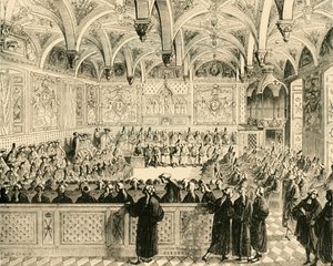 Zitting van het Parlement van Parijs, 1890 door Unbekannt