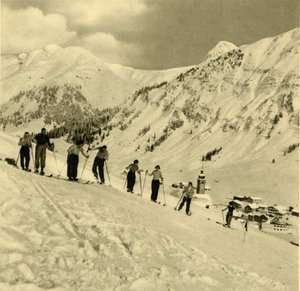 Skiles, Arlberg, Oostenrijk, c1935