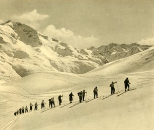 Skiles, Arlberg, Oostenrijk, c1935