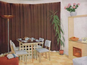 Kleine woon-eetkamer, 1938 door Unbekannt