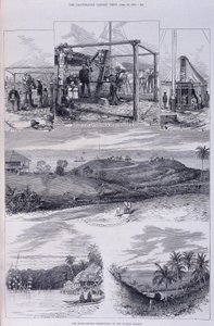 Zonsverduisteringsobservatorium, Nicobar-eilanden, ca. 1875