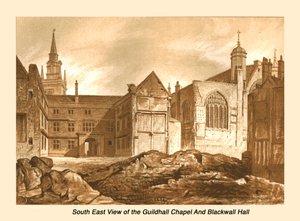 Zuidoostaanzicht Guildhall Chapel en Blackwell Hall, 1886