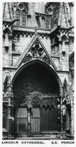 Zuidoostelijke portiek, Lincoln Cathedral door Unbekannt
