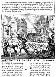 Spaanse troepen steken gebouwen in brand en plegen bloedbaden tijdens Spaanse overheersing in Nederland, 1567-73 door Unbekannt