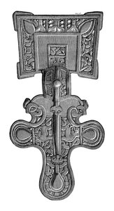 Vierkante fibula, uit Ragley Park, Warwickshire, 1893 door Unbekannt