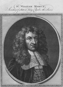 Sir William Morice, staatssecretaris van koning Karel II, 1784