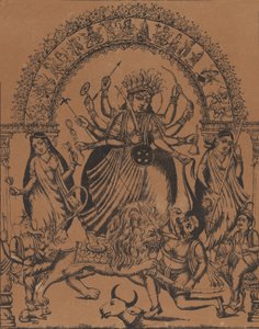 Sri Sri Durga, ca. 1875-80 door Unbekannt