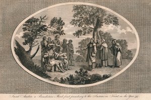 Sint Augustinus, een Benedictijner monnik, predikt voor het eerst aan de Saksen in Kent, 597 1793
