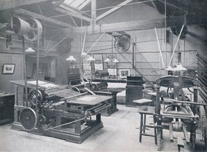 St. Bride Foundation School. Letterpress Machine Room, 1917 door Unbekannt