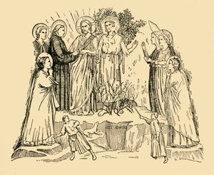 St. Franciscus van Assisi neemt de Dame Armoede als zijn bruid, ca. 1930 door Unbekannt