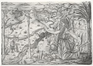 St. Hiëronymus in boetedoening, ca. 1480-1500 door Unbekannt