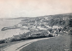 St. Mawes - Uitzicht op de haven en het kasteel, 1895 door Unbekannt