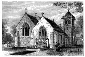 St. Michaels Kerk en het graf van Benjamin Disraeli 1804-1881, eind 19e eeuw door Unbekannt