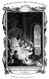 Sint Paulus de Apostel schudt de adder van zijn hand, ca. 1808 door Unbekannt