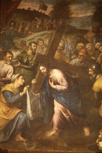 Sint-Veronica en Jezus die zijn kruis draagt, Tricase, Italië door Unbekannt