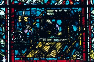 Glas-in-lood, kathedraal van Chartres, Chartres, Frankrijk door Unbekannt