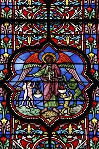 Glas-in-lood in de Notre Dame de Bayeux kathedraal, Bayeux, Frankrijk door Unbekannt
