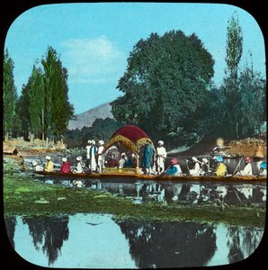 Staatsboot op het Appelboomkanaal, India, eind 19e of begin 20e eeuw