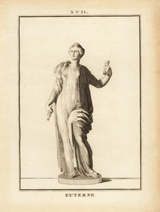 Beeld van Euterpe, muze van de muziek in de Griekse mythologie door Unbekannt