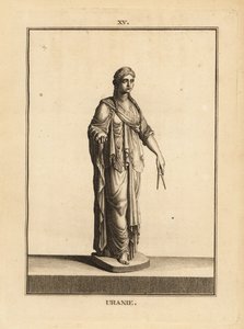 Standbeeld van Urania, de muze van de astronomie, met passer door Unbekannt