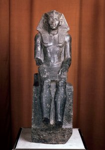 Beeld van de farao Amenemhat III, 19e eeuw v.Chr.