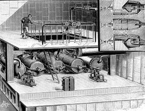Stoomturbines geïnstalleerd in het Dover-pakketboot Queen, 1904