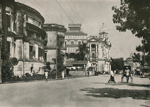 Strand Road, Rangoon. - Postkantoor, Imperial Bank of India. Douanehuis in de verte, 1900 door Unbekannt